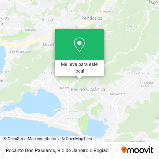 Recanto Dos Passaros mapa