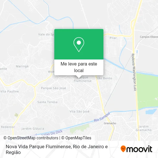 Nova Vida Parque Fluminense mapa