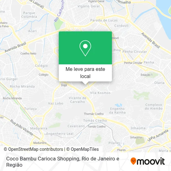 Coco Bambu Carioca Shopping mapa