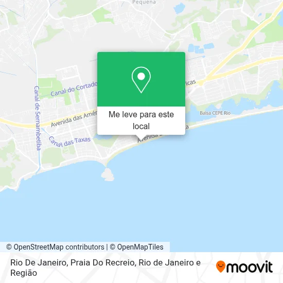 Rio De Janeiro, Praia Do Recreio mapa