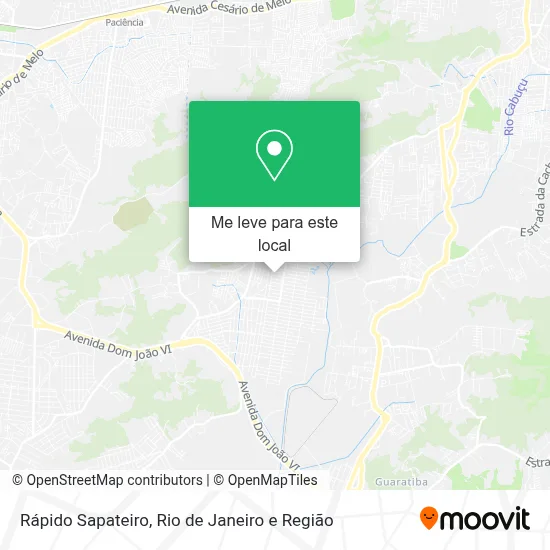 Rápido Sapateiro mapa