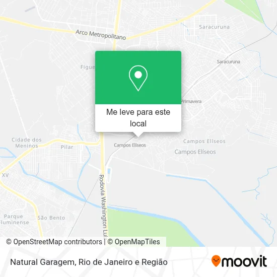 Natural Garagem mapa