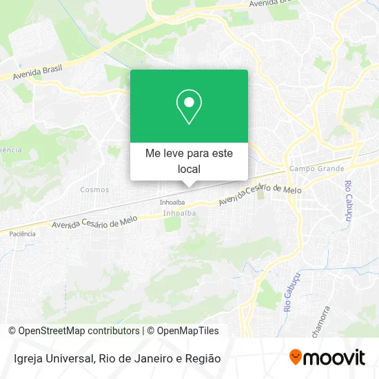 Igreja Universal mapa