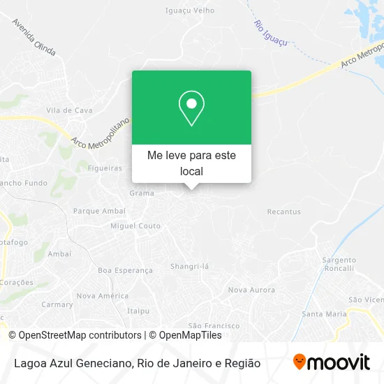 Lagoa Azul Geneciano mapa