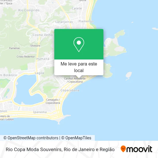 Rio Copa Moda Souvenirs mapa