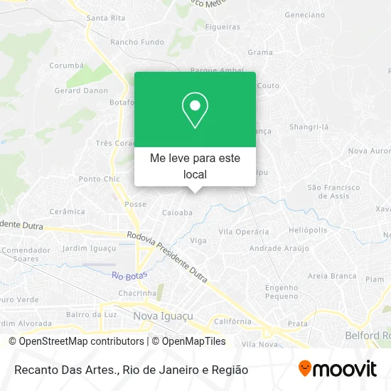 Recanto Das Artes. mapa