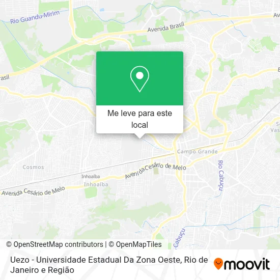 Uezo - Universidade Estadual Da Zona Oeste mapa