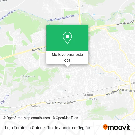 Loja Feminina Chique mapa