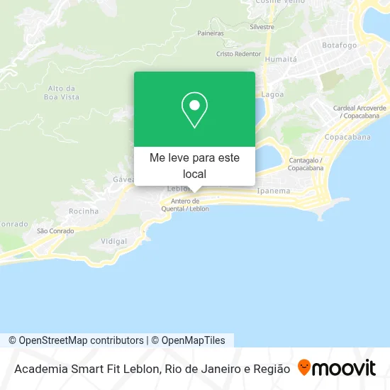 Academia Smart Fit Leblon mapa