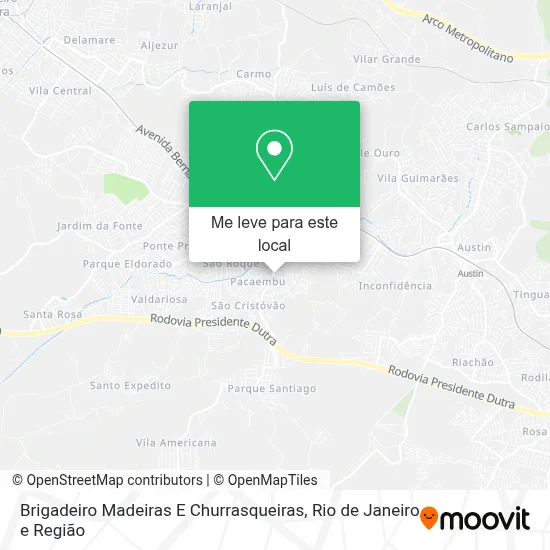 Brigadeiro Madeiras E Churrasqueiras mapa