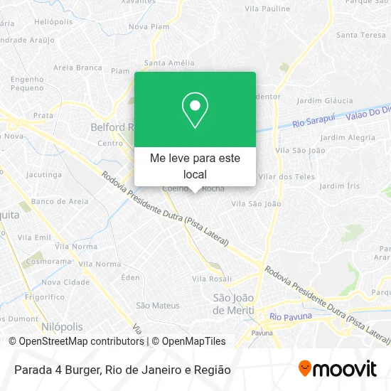 Parada 4 Burger mapa