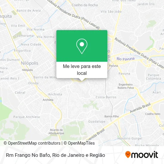 Rm Frango No Bafo mapa
