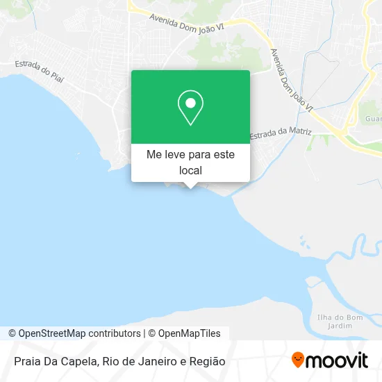 Praia Da Capela mapa