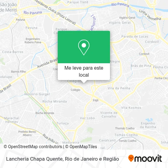 Lancheria Chapa Quente mapa
