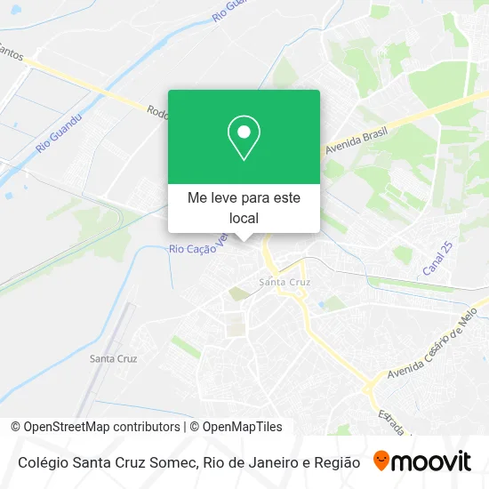 Colégio Santa Cruz Somec mapa