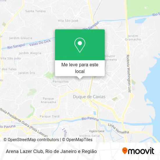 Arena Lazer Club mapa