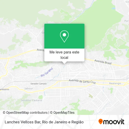 Lanches Velloss Bar mapa