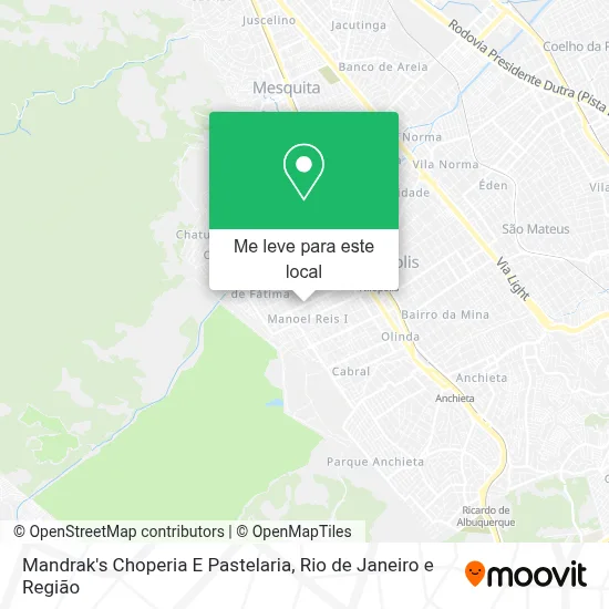 Mandrak's Choperia E Pastelaria mapa