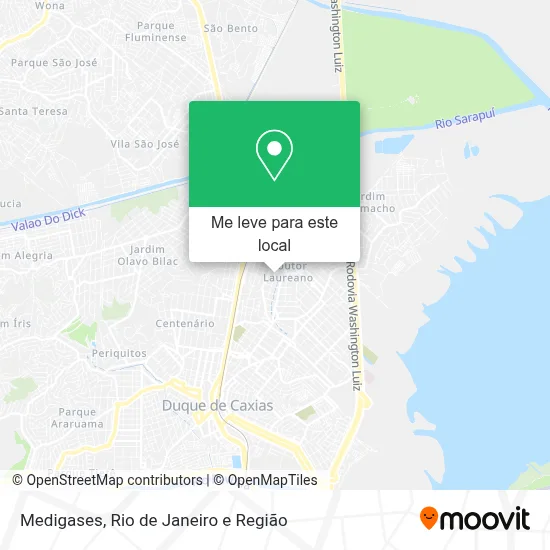 Medigases mapa