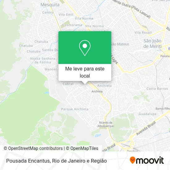 Pousada Encantus mapa