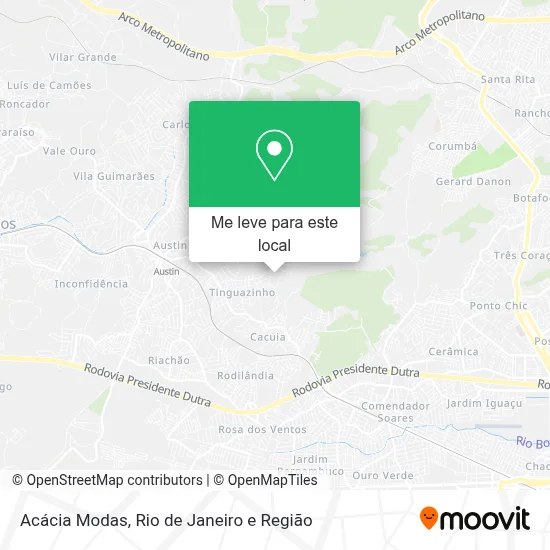 Acácia Modas mapa