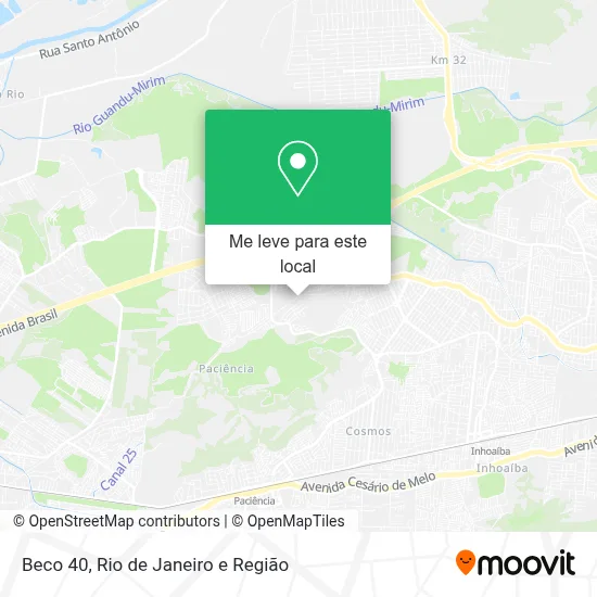 Beco 40 mapa