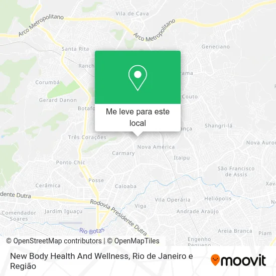 New Body Health And Wellness mapa