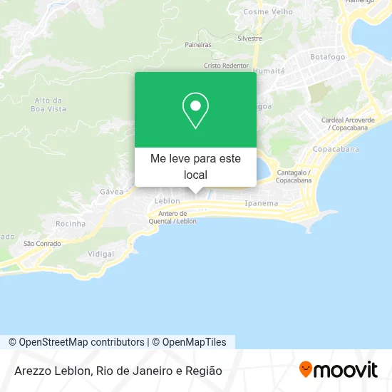 Arezzo Leblon mapa