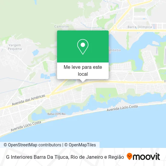 G Interiores Barra Da Tijuca mapa