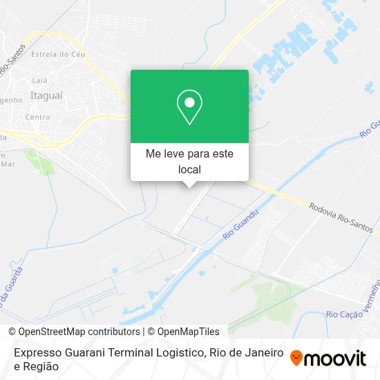 Expresso Guarani Terminal Logistico mapa