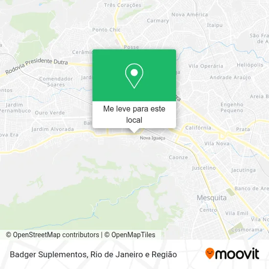 Badger Suplementos mapa