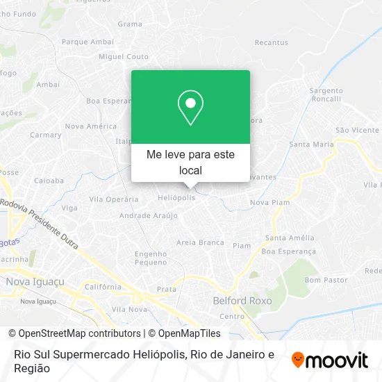 Rio Sul Supermercado Heliópolis mapa