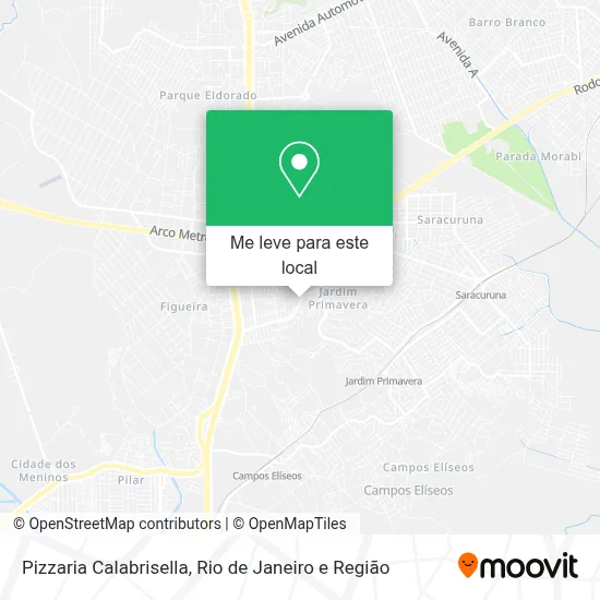 Pizzaria Calabrisella mapa