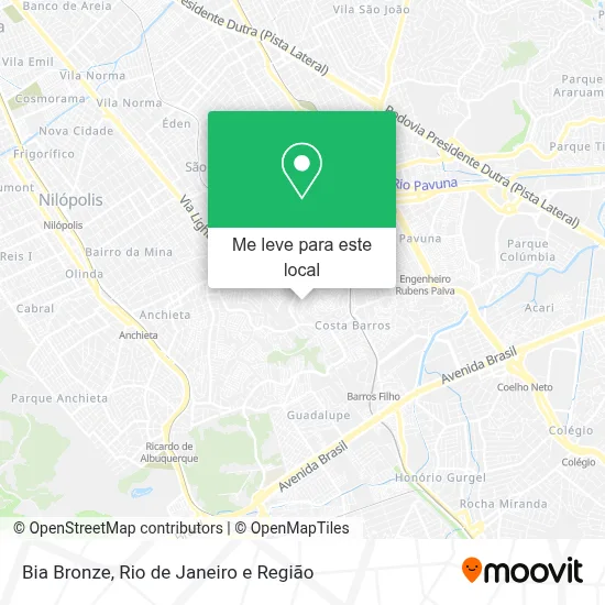 Bia Bronze mapa