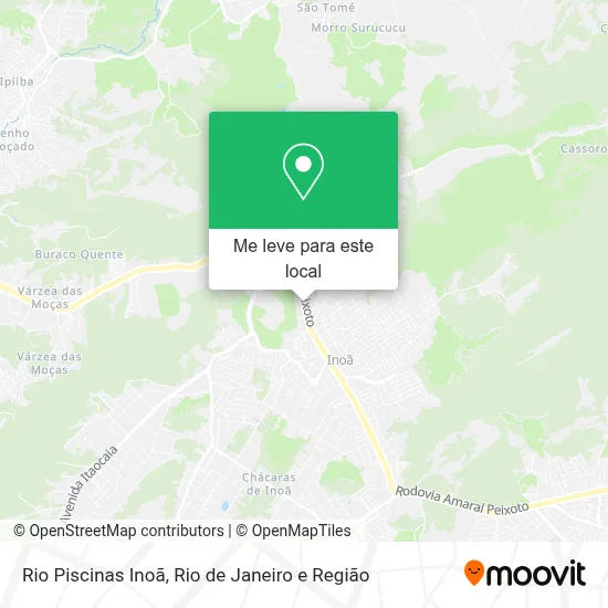 Rio Piscinas Inoã mapa