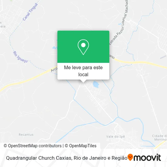 Quadrangular Church Caxias mapa