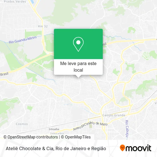 Ateliê Chocolate & Cia mapa