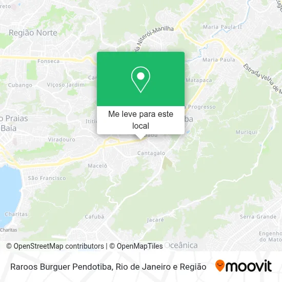 Raroos Burguer Pendotiba mapa