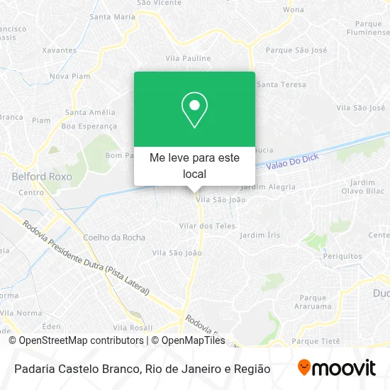 Padaria Castelo Branco mapa