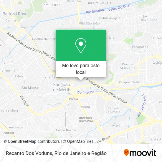 Recanto Dos Voduns mapa