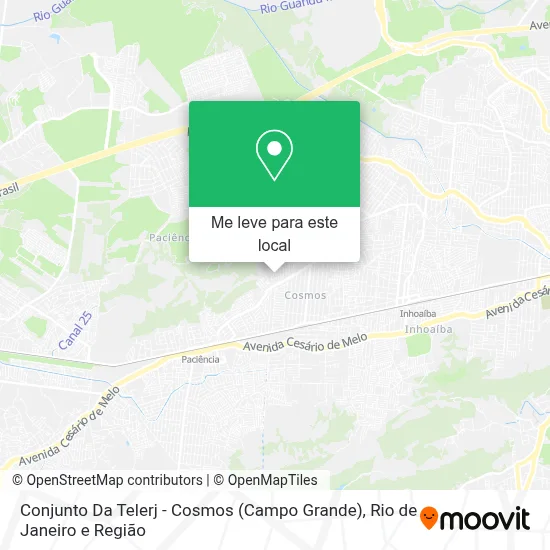 Conjunto Da Telerj - Cosmos (Campo Grande) mapa