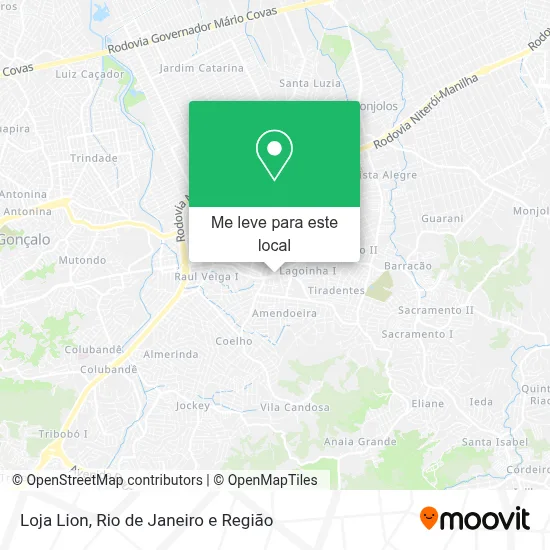 Loja Lion mapa