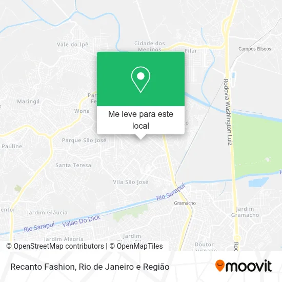 Recanto Fashion mapa