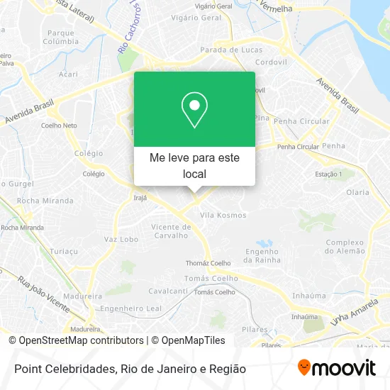 Point Celebridades mapa