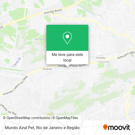 Mundo Azul Pet mapa