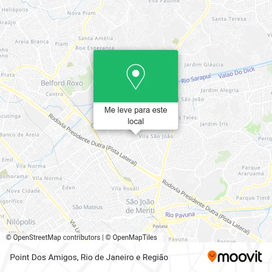 Point Dos Amigos mapa