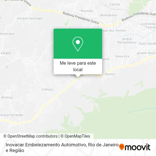 Inovacar Embelezamento Automotivo mapa