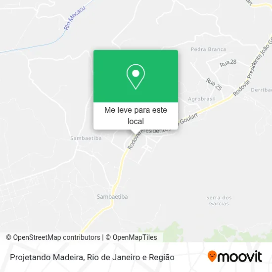 Projetando Madeira mapa