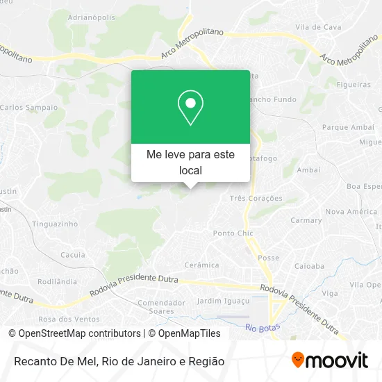 Recanto De Mel mapa