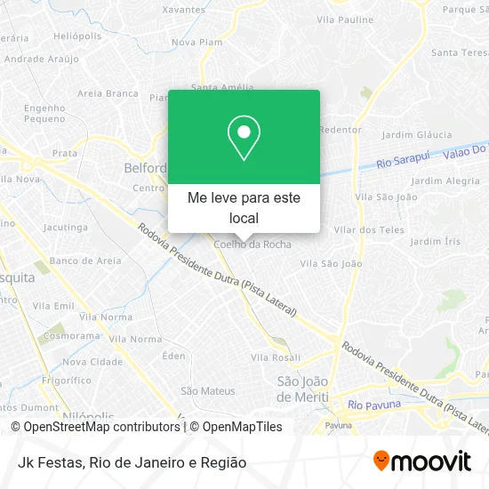 Jk Festas mapa